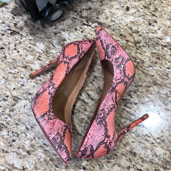 Coach Snakeprint Embossed Harper Pointed-toe Two Toned Pumps/Heels 7.5 - Picture 5 of 13